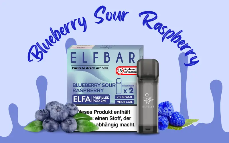 ELFBAR Bester Geschmack 2024 Top 1 Elf Bar Pods Blueberry Sour Raspberry