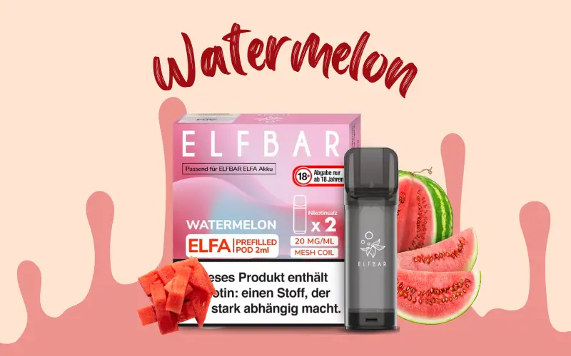 ELFBAR Bester Geschmack 2024 Top 8 Elf Bar Pods Wassermelonelon