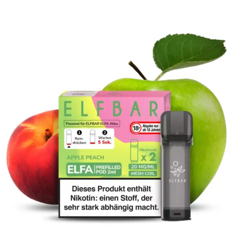 apple peach ELFA Pods best flavours