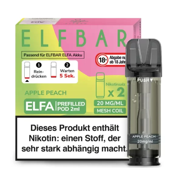 apple peach ELFBAR ELFA Pods