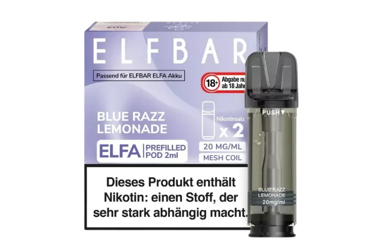 blue razz lemonade ELFBAR ELFA Pods flavour