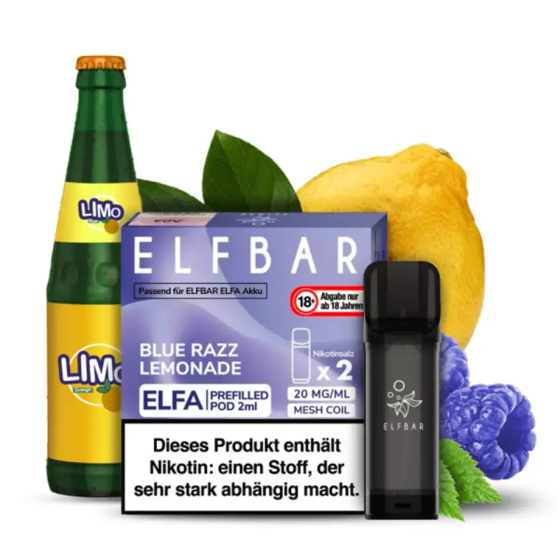 blue razz lemonade ELFA Pods best flavours