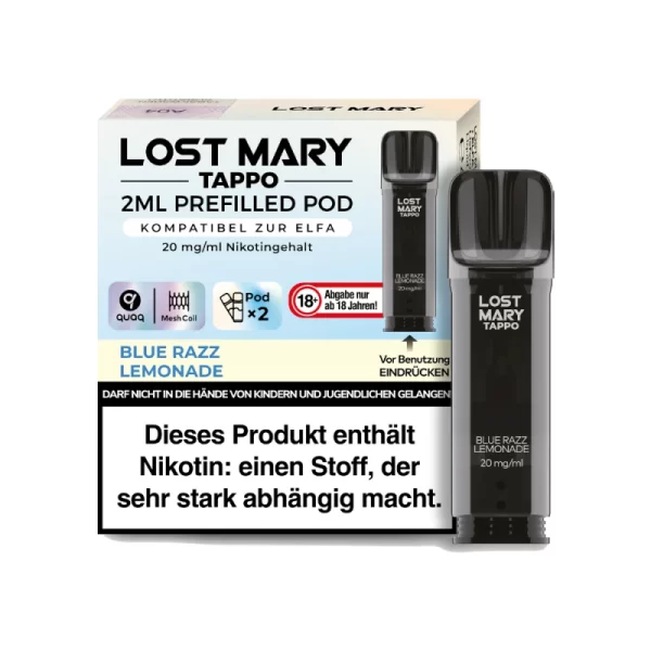 blue razz lemonade Lost Mary Tappo Pods