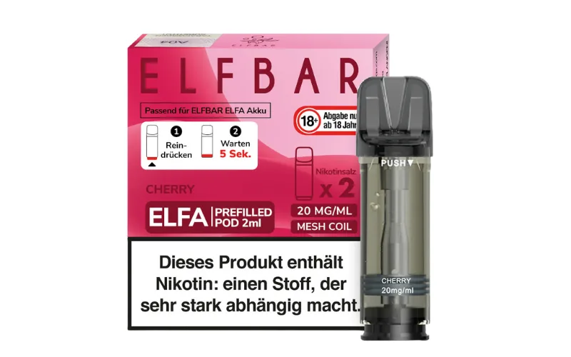 cherry Elf Bar Elfa Pod flavour