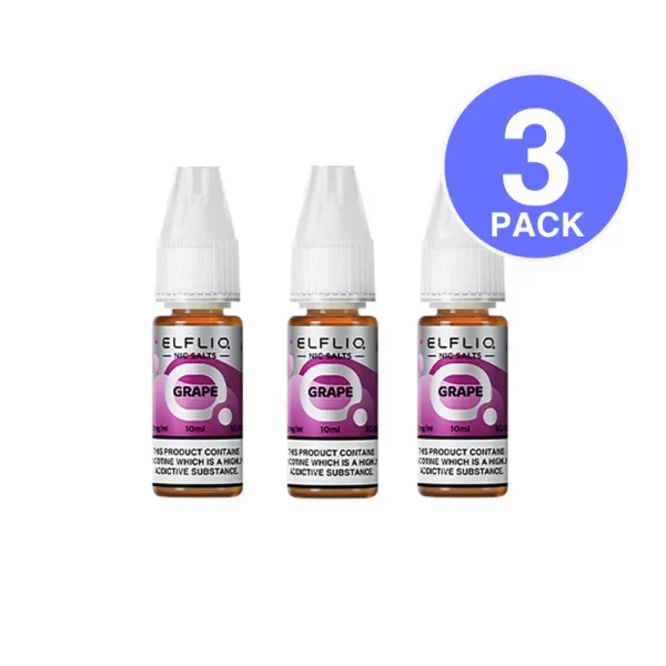 Grape ELFBAR ELFLIQ 10ml Nikotinsalz Liquid 20mg 3 Pack