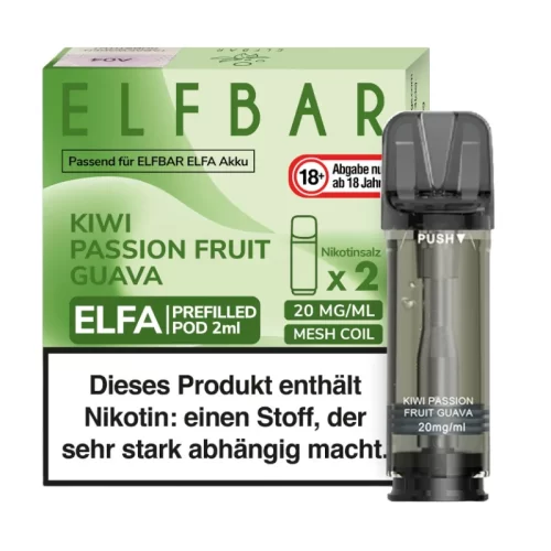 kiwi passion fruit guava ELFBAR ELFA Pods