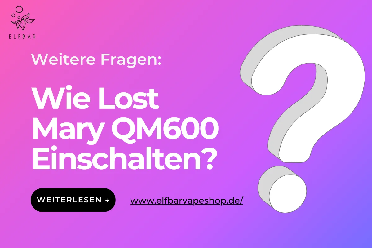 lost mary qm600 einschalten | ELF Bar Vape Shop