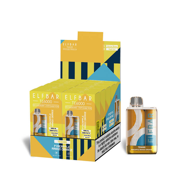 ELFBAR TE6000 Pineapple Mango Orange ELF Bar Vape Shop