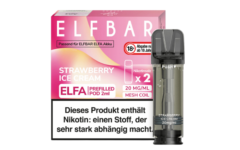 strawberry ice cream Elf Bar Elfa Pod flavour