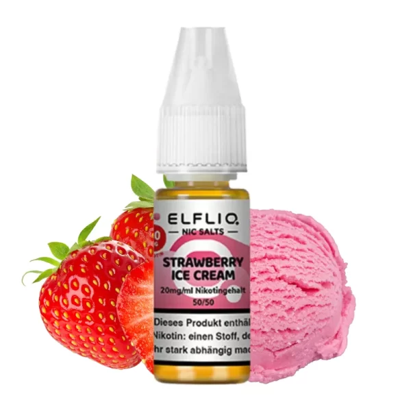 Strawberry Ice Cream ELFBAR Elfliq 10ml Nikotinsalz Liquid 20mg