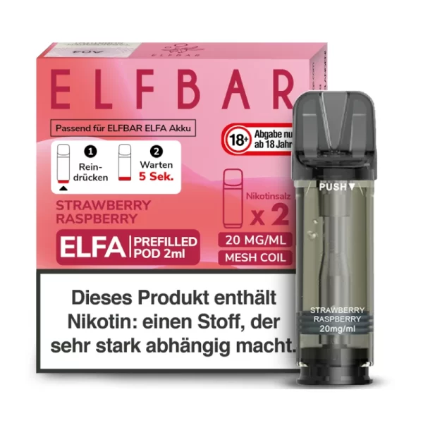 strawberry raspberry ELFBAR ELFA Pods