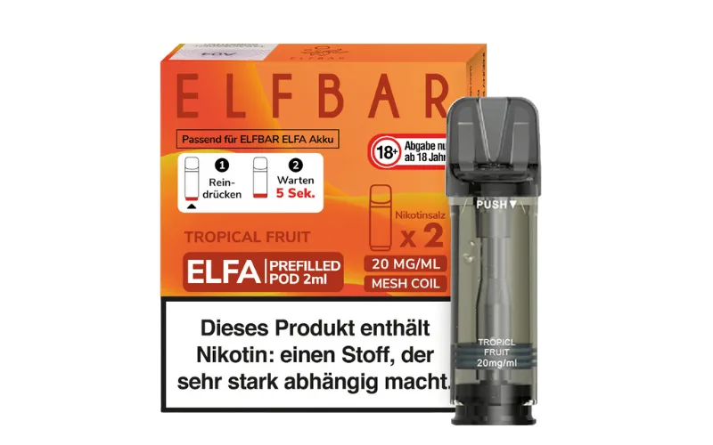 tropical fruit Elf Bar Elfa Pod flavour